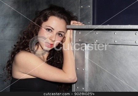 To use this stock image in your creative project, please select the size you need over to the right and click the "Add to Cart" button.
Your downloaded image will come with the Cutcaster watermark removed so don’t worry about the watermark you see on this page. Black Dress Woman stock photo, Woman with a black dress standing in front of a metal wall. by Henrik Lehnerer