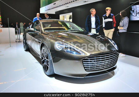 To use this stock image in your creative project, please select the size you need over to the right and click the "Add to Cart" button.
Your downloaded image will come with the Cutcaster watermark removed so don’t worry about the watermark you see on this page. FRANKFURT - SEPT 14: Aston Martin Rapide S presented as world pr stock photo, FRANKFURT - SEPT 14: Aston Martin Rapide S presented as world premiere at the 65th IAA (Internationale Automobil Ausstellung) on September 14, 2013 in Frankfurt, Germany by Dmitry Orlov