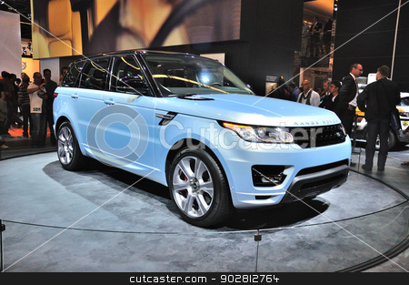To use this stock image in your creative project, please select the size you need over to the right and click the "Add to Cart" button.
Your downloaded image will come with the Cutcaster watermark removed so don’t worry about the watermark you see on this page. FRANKFURT - SEPT 14: Land Rover Range Rover presented as world p stock photo, FRANKFURT - SEPT 14: Land Rover Range Rover presented as world premiere at the 65th IAA (Internationale Automobil Ausstellung) on September 14, 2013 in Frankfurt, Germany by Dmitry Orlov