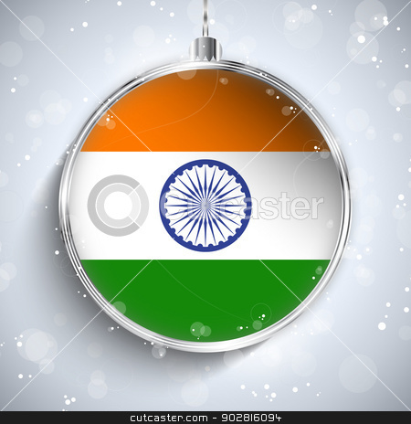 To use this stock image in your creative project, please select the size you need over to the right and click the "Add to Cart" button.
Your downloaded image will come with the Cutcaster watermark removed so don’t worry about the watermark you see on this page. Merry Christmas Silver Ball with Flag India stock vector clipart, Vector - Merry Christmas Silver Ball with Flag India by Augusto Cabral Graphiste Rennes