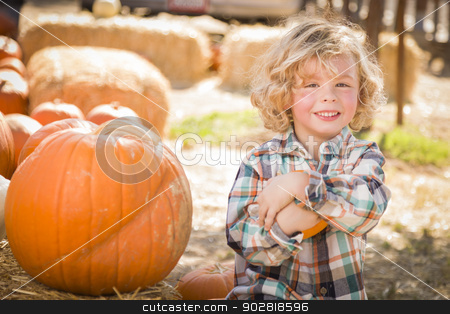 To use this stock image in your creative project, please select the size you need over to the right and click the "Add to Cart" button.
Your downloaded image will come with the Cutcaster watermark removed so don’t worry about the watermark you see on this page. Little Boy Sitting and Holding His Pumpkin at Pumpkin Patch stock photo, Adorable Little Boy Sitting and Holding His Pumpkin in a Rustic Ranch Setting at the Pumpkin Patch.
by Andy Dean