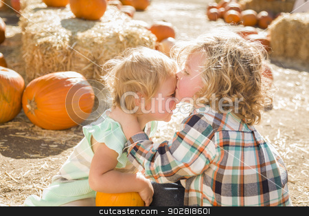 To use this stock image in your creative project, please select the size you need over to the right and click the "Add to Cart" button.
Your downloaded image will come with the Cutcaster watermark removed so don’t worry about the watermark you see on this page. Sweet Little Boy Kisses His Baby Sister at Pumpkin Patch stock photo, Sweet Little Boy Kisses His Baby Sister in a Rustic Ranch Setting at the Pumpkin Patch.
by Andy Dean