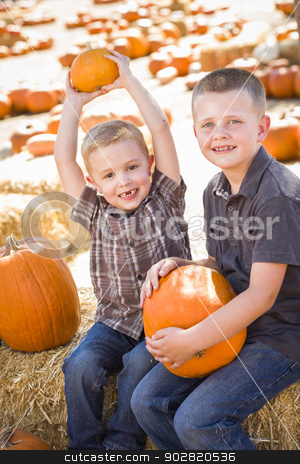 To use this stock image in your creative project, please select the size you need over to the right and click the "Add to Cart" button.
Your downloaded image will come with the Cutcaster watermark removed so don’t worry about the watermark you see on this page. Two Boys at the Pumpkin Patch Talking and Having Fun stock photo, Two Boys at the Pumpkin Patch Talking About Their Pumpkins and Having Fun on a Fall Day.
by Andy Dean