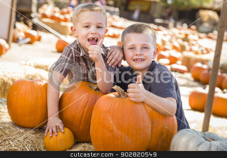 To use this stock image in your creative project, please select the size you need over to the right and click the "Add to Cart" button.
Your downloaded image will come with the Cutcaster watermark removed so don’t worry about the watermark you see on this page. Two Boys at the Pumpkin Patch with Thumbs Up stock photo, Two Boys at the Pumpkin Patch with Thumbs Up and Having Fun on a Fall Day.
by Andy Dean