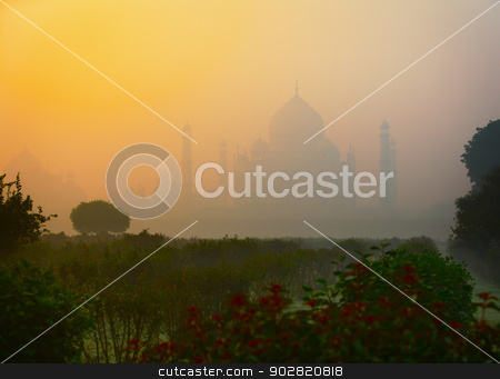 To use this stock image in your creative project, please select the size you need over to the right and click the "Add to Cart" button.
Your downloaded image will come with the Cutcaster watermark removed so don’t worry about the watermark you see on this page. Ancient Taj Mahal mausoleum in Agra, India stock photo, Ancient marble Taj Mahal mausoleum in Agra, India by Alexey Romanov