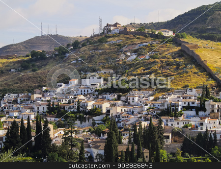 To use this stock image in your creative project, please select the size you need over to the right and click the "Add to Cart" button.
Your downloaded image will come with the Cutcaster watermark removed so don’t worry about the watermark you see on this page. Granada, Spain stock photo, Cityscape of Granada - beautiful city in Andalusia, Spain by Karol Kozlowski