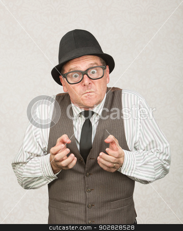 To use this stock image in your creative project, please select the size you need over to the right and click the "Add to Cart" button.
Your downloaded image will come with the Cutcaster watermark removed so don’t worry about the watermark you see on this page. Upset Man Clenching Fists stock photo, Single upset businessman with eyeglasses clenching fists by Scott Griessel