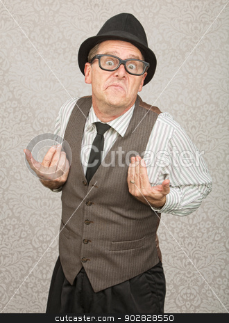 To use this stock image in your creative project, please select the size you need over to the right and click the "Add to Cart" button.
Your downloaded image will come with the Cutcaster watermark removed so don’t worry about the watermark you see on this page. Upset Businessman stock photo, Upset white businessman with hat and eyeglasses by Scott Griessel