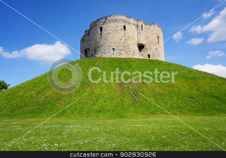 To use this stock image in your creative project, please select the size you need over to the right and click the "Add to Cart" button.
Your downloaded image will come with the Cutcaster watermark removed so don’t worry about the watermark you see on this page. Clifford's Tower at York stock photo, Clifford's Tower at York by WDGPhoto