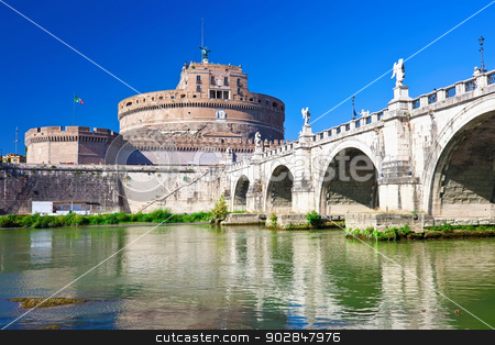 To use this stock image in your creative project, please select the size you need over to the right and click the "Add to Cart" button.
Your downloaded image will come with the Cutcaster watermark removed so don’t worry about the watermark you see on this page. Saint Angel castle stock photo, Famous Saint Angel castle and bridge over Tiber river in Rome, Italy by Alexey Popov