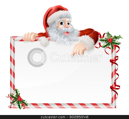 To use this stock image in your creative project, please select the size you need over to the right and click the "Add to Cart" button.
Your downloaded image will come with the Cutcaster watermark removed so don’t worry about the watermark you see on this page. Santa Claus Cartoon Sign stock vector clipart, Santa Claus Cartoon Sign with Santa peeking over a sign that is decorated with Christmas Holly by Christos Georghiou
