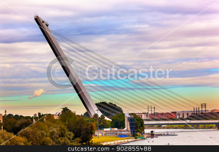 To use this stock image in your creative project, please select the size you need over to the right and click the "Add to Cart" button.
Your downloaded image will come with the Cutcaster watermark removed so don’t worry about the watermark you see on this page. Alamillo Bridge Puente de Alamillo Cityscape River Guadalquivr M stock photo, Alamillo Bridge Puente de Alamillo River Guadalquivr Morning Cityscape Seville Andalusia Spain. Designed by Santiago Calatrava for Expo 92. by William Perry