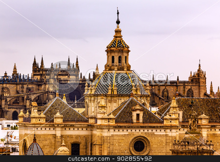 To use this stock image in your creative project, please select the size you need over to the right and click the "Add to Cart" button.
Your downloaded image will come with the Cutcaster watermark removed so don’t worry about the watermark you see on this page. Church of El Salvador Andalusia Seville Spain Under Stormy Skies stock photo, Church of El Salvador, Iglesia de El Salvador, Dome with Cross, Seville Andalusia Spain Under Stormy Skies. Built in the 1700s. Second largest church in Seville. by William Perry