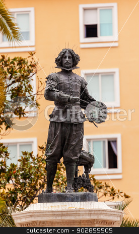 To use this stock image in your creative project, please select the size you need over to the right and click the "Add to Cart" button.
Your downloaded image will come with the Cutcaster watermark removed so don’t worry about the watermark you see on this page. Velaquez Painter Statue Triana Seville Andalusia Spain stock photo, Velaquez Painter Statue by Antonio Susillo Seville Andalusia Spain. Statue installed in 1895. Velaquez is one of the most famous painters in Spain and was born in Seville. by William Perry