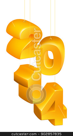 To use this stock image in your creative project, please select the size you need over to the right and click the "Add to Cart" button.
Your downloaded image will come with the Cutcaster watermark removed so don’t worry about the watermark you see on this page. New Year or Christmas 2014 Ornaments stock vector clipart, Orange New Year or Christmas decorations or tree ornaments or baubles reading 2014 by Christos Georghiou