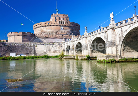 To use this stock image in your creative project, please select the size you need over to the right and click the "Add to Cart" button.
Your downloaded image will come with the Cutcaster watermark removed so don’t worry about the watermark you see on this page. Saint Angel castle stock photo, Famous Saint Angel castle and bridge over Tiber river in Rome, Italy by Alexey Popov
