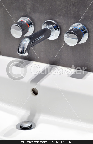 To use this stock image in your creative project, please select the size you need over to the right and click the "Add to Cart" button.
Your downloaded image will come with the Cutcaster watermark removed so don’t worry about the watermark you see on this page. Modern stainless steel tap stock photo, Modern stainless steel tap by Iordache Magdalena