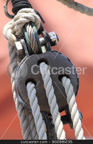 To use this stock image in your creative project, please select the size you need over to the right and click the "Add to Cart" button.
Your downloaded image will come with the Cutcaster watermark removed so don’t worry about the watermark you see on this page. Block and Tackle stock photo, Block and tackle from a sail boat. by Henrik Lehnerer