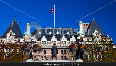 To use this stock image in your creative project, please select the size you need over to the right and click the "Add to Cart" button.
Your downloaded image will come with the Cutcaster watermark removed so don’t worry about the watermark you see on this page. Historic Empress Hotel Victoria British Columbia Canada stock photo, Historic Empress Hotel Inner Harbor British Columbia Canada. Built between 1904 and 1905, one of the oldest and most famous hotels in Canada. National Historic Site in Canada. Captain Cook Statue. by William Perry