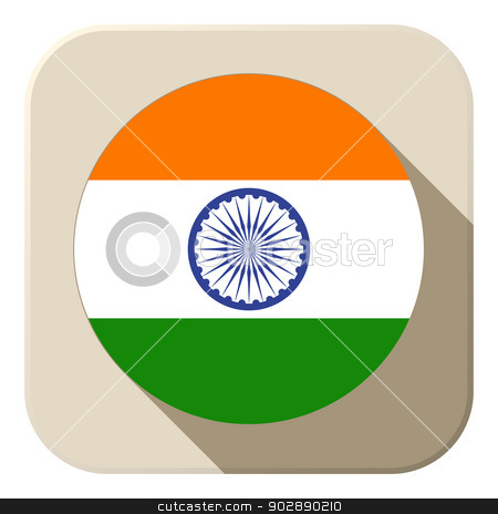 To use this stock image in your creative project, please select the size you need over to the right and click the "Add to Cart" button.
Your downloaded image will come with the Cutcaster watermark removed so don’t worry about the watermark you see on this page. India Flag Button Icon Modern stock vector clipart, Vector - India Flag Button Icon Modern by Augusto Cabral Graphiste Rennes