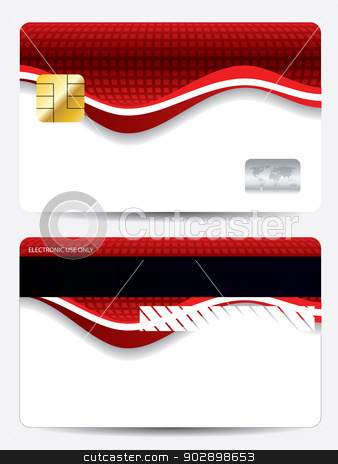 To use this stock image in your creative project, please select the size you need over to the right and click the "Add to Cart" button.
Your downloaded image will come with the Cutcaster watermark removed so don’t worry about the watermark you see on this page. Abstract red wave credit card design stock vector clipart, Abstract red wave and texture credit card design by Mihaly Pal Fazakas