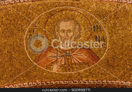 To use this stock image in your creative project, please select the size you need over to the right and click the "Add to Cart" button.
Your downloaded image will come with the Cutcaster watermark removed so don’t worry about the watermark you see on this page. Paul Mosaic stock photo, Paul Mosaic at Chora Church in Istanbul by Scott Griessel