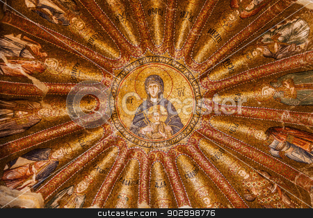 To use this stock image in your creative project, please select the size you need over to the right and click the "Add to Cart" button.
Your downloaded image will come with the Cutcaster watermark removed so don’t worry about the watermark you see on this page. Jesus and Mary Mosaic in Chora Church stock photo, Jesus and Mary Mosaic at Chora Church by Scott Griessel