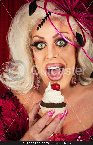 To use this stock image in your creative project, please select the size you need over to the right and click the "Add to Cart" button.
Your downloaded image will come with the Cutcaster watermark removed so don’t worry about the watermark you see on this page. Happy Woman with Cupcake stock photo, Happy blond female singer eating a cupcake by Scott Griessel