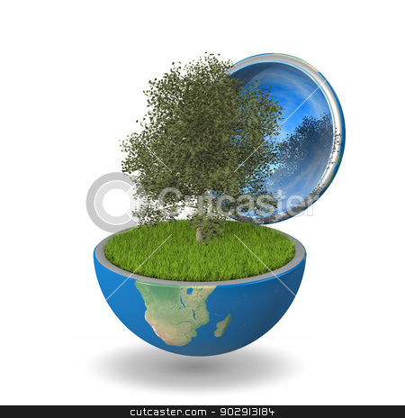 To use this stock image in your creative project, please select the size you need over to the right and click the "Add to Cart" button.
Your downloaded image will come with the Cutcaster watermark removed so don’t worry about the watermark you see on this page. Tree inside planet stock photo, Planetree growing inside opened planet Earth, isolated on white background, concept of ecology. Elements of this image furnished by NASA by Harvepino