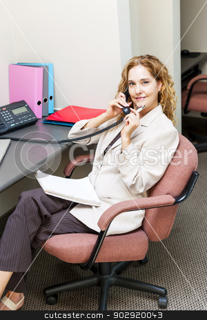 To use this stock image in your creative project, please select the size you need over to the right and click the "Add to Cart" button.
Your downloaded image will come with the Cutcaster watermark removed so don’t worry about the watermark you see on this page. Businesswoman on telephone at office desk stock photo, Thoughtful business woman on phone taking notes in office workstation by Elena Elisseeva