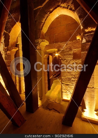 To use this stock image in your creative project, please select the size you need over to the right and click the "Add to Cart" button.
Your downloaded image will come with the Cutcaster watermark removed so don’t worry about the watermark you see on this page. Inside Saint-Pierre cathedral, Geneva, Switzerland stock photo, Doorway to north tower inside Saint-Pierre cathedral, Geneva, Switzerland by Elenarts