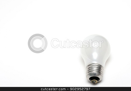To use this stock image in your creative project, please select the size you need over to the right and click the "Add to Cart" button.
Your downloaded image will come with the Cutcaster watermark removed so don’t worry about the watermark you see on this page. Light Bulb stock photo, A single lightbulb on a white background by Karma Shuford