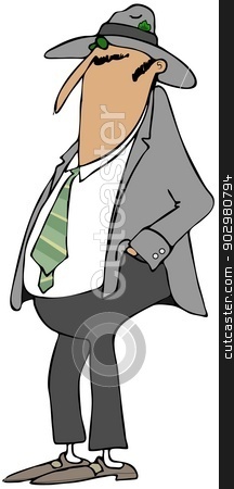 To use this stock image in your creative project, please select the size you need over to the right and click the "Add to Cart" button.
Your downloaded image will come with the Cutcaster watermark removed so don’t worry about the watermark you see on this page. Man wearing a fedora stock photo, This illustration depicts a man wearing a sport coat and a fedora. by Dennis Cox