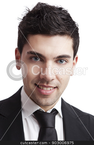 To use this stock image in your creative project, please select the size you need over to the right and click the "Add to Cart" button.
Your downloaded image will come with the Cutcaster watermark removed so don’t worry about the watermark you see on this page. Young Businessman stock photo, Studio portrait of a young businessman isolated over a white background by ikostudio