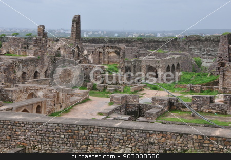To use this stock image in your creative project, please select the size you need over to the right and click the "Add to Cart" button.
Your downloaded image will come with the Cutcaster watermark removed so don’t worry about the watermark you see on this page. Golconda Fort in Hyderabad stock photo, Golconda Fort in Hyderabad, India by Ritu Jethani