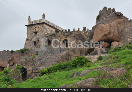 To use this stock image in your creative project, please select the size you need over to the right and click the "Add to Cart" button.
Your downloaded image will come with the Cutcaster watermark removed so don’t worry about the watermark you see on this page. Golconda Fort in Hyderabad stock photo, Golconda Fort in Hyderabad, India by Ritu Jethani