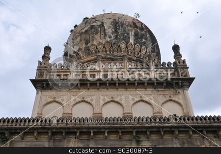 To use this stock image in your creative project, please select the size you need over to the right and click the "Add to Cart" button.
Your downloaded image will come with the Cutcaster watermark removed so don’t worry about the watermark you see on this page. Qutb Shahi Tombs in Hyderabad stock photo, Qutb Shahi Tombs in Hyderabad, India by Ritu Jethani