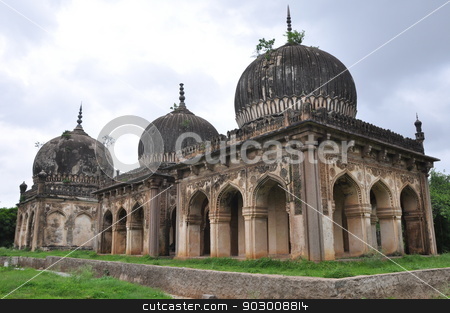 To use this stock image in your creative project, please select the size you need over to the right and click the "Add to Cart" button.
Your downloaded image will come with the Cutcaster watermark removed so don’t worry about the watermark you see on this page. Qutb Shahi Tombs in Hyderabad stock photo, Qutb Shahi Tombs in Hyderabad, India by Ritu Jethani