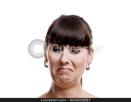 To use this stock image in your creative project, please select the size you need over to the right and click the "Add to Cart" button.
Your downloaded image will come with the Cutcaster watermark removed so don’t worry about the watermark you see on this page. Sad woman stock photo, Close-up portrait of a lovely woman with a sad expression against white background by ikostudio