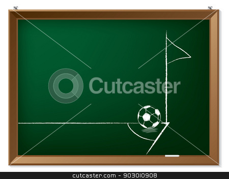 To use this stock image in your creative project, please select the size you need over to the right and click the "Add to Cart" button.
Your downloaded image will come with the Cutcaster watermark removed so don’t worry about the watermark you see on this page. Soccer ball and flag in corner stock vector clipart, Soccer ball and flag in corner drawn on chalkboard by Mihaly Pal Fazakas