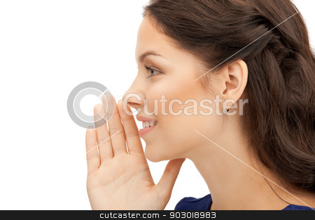 To use this stock image in your creative project, please select the size you need over to the right and click the "Add to Cart" button.
Your downloaded image will come with the Cutcaster watermark removed so don’t worry about the watermark you see on this page. woman whispering gossip stock photo, bright picture of young woman whispering gossip by Syda Productions