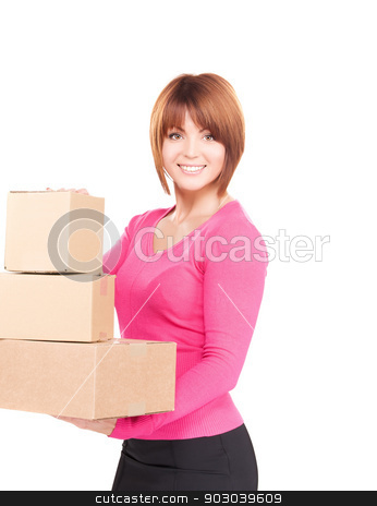 To use this stock image in your creative project, please select the size you need over to the right and click the "Add to Cart" button.
Your downloaded image will come with the Cutcaster watermark removed so don’t worry about the watermark you see on this page. businesswoman with parcels stock photo, picture of businesswoman with parcels over white by Syda Productions