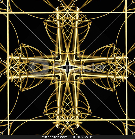 To use this stock image in your creative project, please select the size you need over to the right and click the "Add to Cart" button.
Your downloaded image will come with the Cutcaster watermark removed so don’t worry about the watermark you see on this page. Fancy Gold Artwork stock photo, Elegant Decorative artwork of an ornament cross in gold and black tones. by Daniel