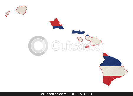 To use this stock image in your creative project, please select the size you need over to the right and click the "Add to Cart" button.
Your downloaded image will come with the Cutcaster watermark removed so don’t worry about the watermark you see on this page. Grunge state of Hawaii flag map stock photo, State of Hawaii flag map isolated on a white background, U.S.A.
illustration; graphical by Martin Crowdy