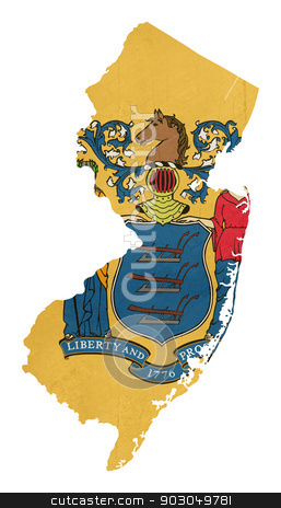 To use this stock image in your creative project, please select the size you need over to the right and click the "Add to Cart" button.
Your downloaded image will come with the Cutcaster watermark removed so don’t worry about the watermark you see on this page. Grunge state of New Jersey flag map stock photo, Grunger state of New Jersey flag map isolated on a white background, U.S.A. by Martin Crowdy