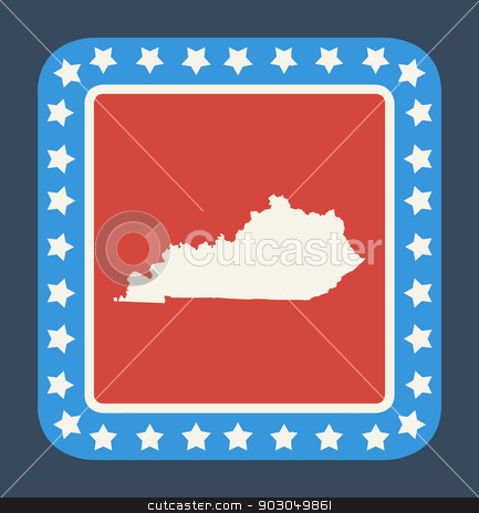 To use this stock image in your creative project, please select the size you need over to the right and click the "Add to Cart" button.
Your downloaded image will come with the Cutcaster watermark removed so don’t worry about the watermark you see on this page. Kentucky state button stock photo, Kentucky state button on American flag in flat web design style, isolated on white background. by Martin Crowdy