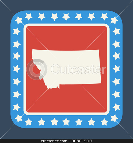 To use this stock image in your creative project, please select the size you need over to the right and click the "Add to Cart" button.
Your downloaded image will come with the Cutcaster watermark removed so don’t worry about the watermark you see on this page. Montana state button stock photo, Montana state button on American flag in flat web design style, isolated on white background. by Martin Crowdy
