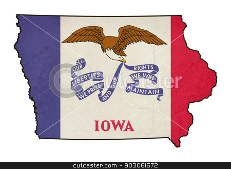 To use this stock image in your creative project, please select the size you need over to the right and click the "Add to Cart" button.
Your downloaded image will come with the Cutcaster watermark removed so don’t worry about the watermark you see on this page. State of Iowa grunge flag map stock photo, Grunge state of Iowa grunge flag map isolated on a white background, U.S.A. by Martin Crowdy
