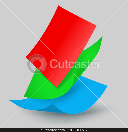 To use this stock image in your creative project, please select the size you need over to the right and click the "Add to Cart" button.
Your downloaded image will come with the Cutcaster watermark removed so don’t worry about the watermark you see on this page. Falling paper sheets stock photo, Three colored paper sheets falling down. Illustration on grey background by dvarg