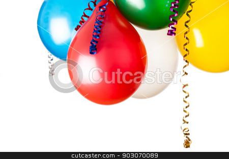 To use this stock image in your creative project, please select the size you need over to the right and click the "Add to Cart" button.
Your downloaded image will come with the Cutcaster watermark removed so don’t worry about the watermark you see on this page. Colored balloons stock photo, colored balloons isolated on white with hanging holiday streamers by Felix Furo